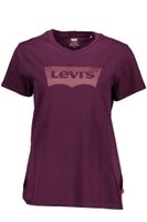 FIOLETOWY T-SHIRT DAMSKI Z KRÓTKIM RĘKAWEM LEVI&#39;S S