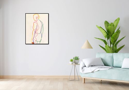 Plakat 60x80cm Tęczowy Zarys na Arena.pl