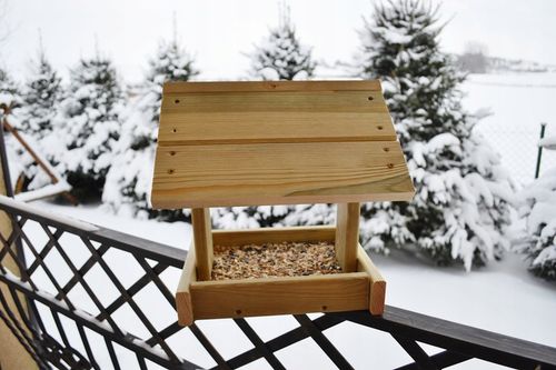 ECO Karmnik Dla Ptaków XXL+ DREWNIANY Solidny DIY Łatwy Montaż BUDKA na Arena.pl