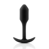 b-vibe snug plug 1 czarny - silikonowy model z wagą 54g, rozmiar s