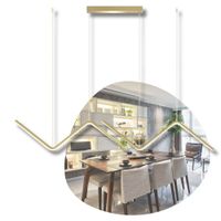 lampa wisząca zygzak złota