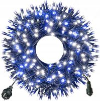 LAMPKI CHOINKOWE 500 LED ZEWNĘTRZNE NIEBIESKIE + FLASH
