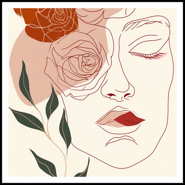 Plakat 80x80cm Beż i Twarz zdjęcie 3