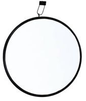 Lustro okrągłe z cienką czarną ramą