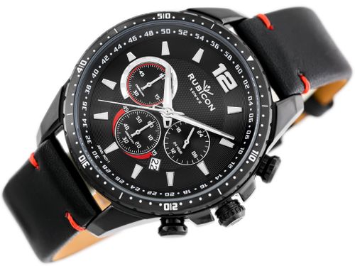 RUBICON RNCD98 - CHRONOGRAF (zr095a) black na Arena.pl
