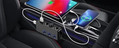 ROZDZIELACZ ROZGAŁĘŹNIK ZAPALNICZKI 4 USB QC i PD na Arena.pl