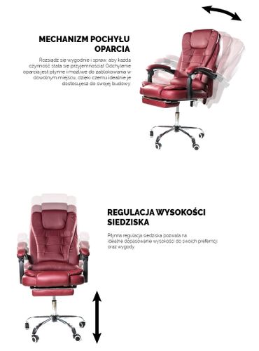 Fotel biurowy Elgo P czerwony na Arena.pl