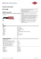 szczypce do rur cobra  z wydłużoną szcęką 250mm - kn 87 51 250