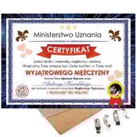 Certyfikat Wyjątkowego Mężczyzny - Oryginalny prezent dla niego