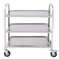 WÓZEK KELNERSKI CATERINGOWY 3 PÓŁKOWY STAL NIERDZEWNA 240 KG 95x50x93 CM