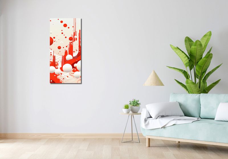 Obraz 40x90cm Krwiście Czerwone Wibracje zdjęcie 2