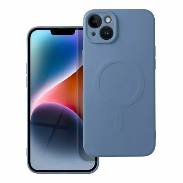 Futerał Silicone Mag Cover do IPHONE 14 PLUS niebieski zdjęcie 1