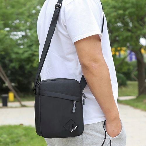Torba Męska Saszetka Czarna Na Ramię na telefon dokumenty na Arena.pl