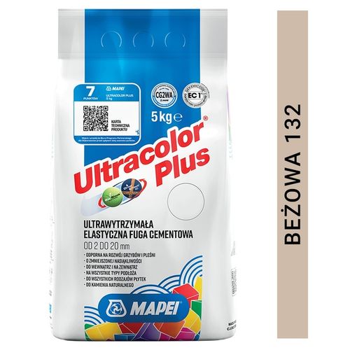 Fuga Cementowa Mapei Ultracolor Plus 5kg - 132 Beż na Arena.pl