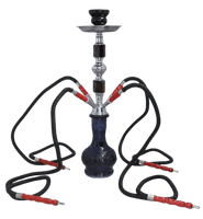 Czarna Duża Shisha Szisza Fajka Wodna Hookah 4 Węże Wysokość 44 cm Eldoro