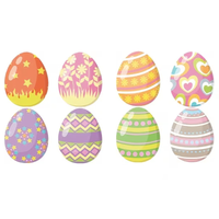 NAKLEJKI ŚWIĄTECZNE WIELKANOC - MIX WZORÓW PISANKI 50 szt.