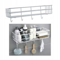 PÓŁKA Łazienkowa PRYSZNICOWA WISZĄCA Biała METAL