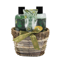 Aurora Zestaw prezentowy Olive koszyk + 3 - Oliwka