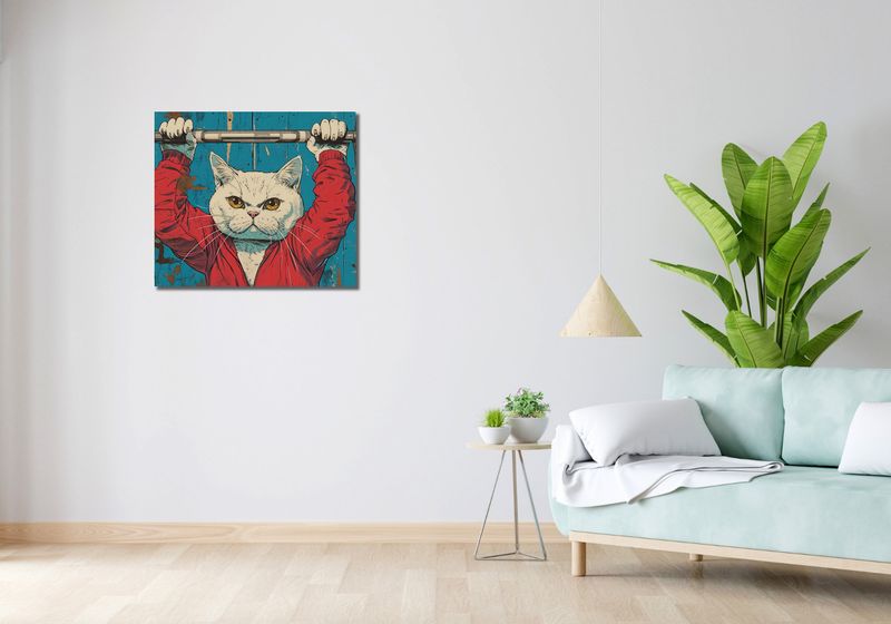 Obraz 70x60cm Mistrz Ciężarów zdjęcie 2