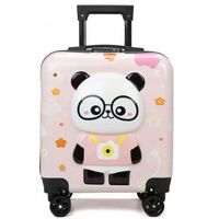 Ecarla Walizka twarda kabinowa ABS RÓŻOWA PANDA 200 l