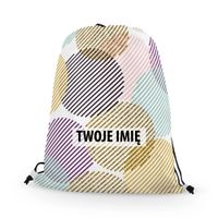 WORKO-PLECAK SPORTOWY z Twoim imieniem Kolorowe okręgi 189