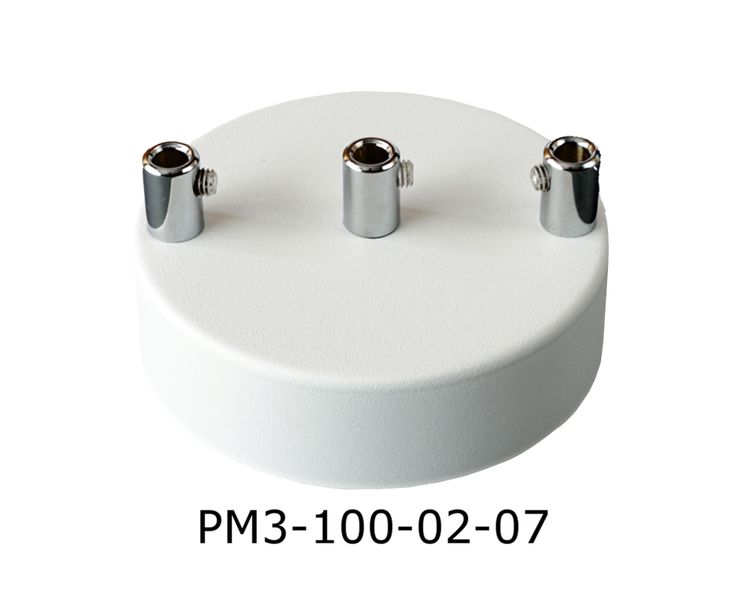 Podsufitka Biała 3 otwory 100mm + chrom zdjęcie 1