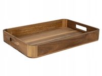 TACA ŚNIADANIOWA TACKA DREWNIANA DESKA DO SERWOWANIA PODAWANIA 38x26x4,9cm