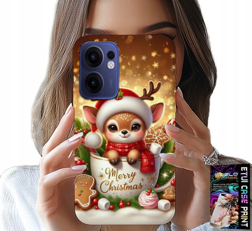 ETUI DO OPPO FIND X5 LITE - RENIFEREK SŁODKI RENIFER ŚWIĄTECZNE WZÓR na Arena.pl