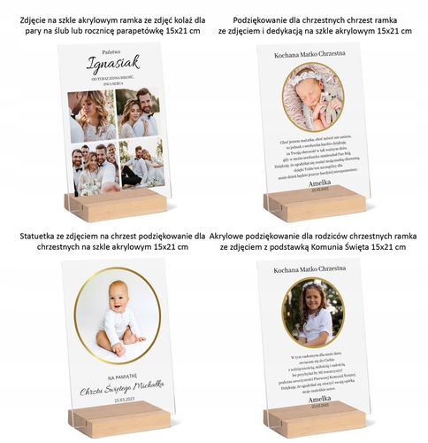 Podziękowanie prezent dla rodziców na ślub Wasze zdjęcie na szkle w 1 dzień na Arena.pl