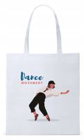 Torba Biała Eco Shopper Dla Tancerki Prezent Z Nadrukiem Ze Zdjęciem