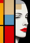 Plakat 67,5x95cm Geometryczne Spojrzenie w Dal