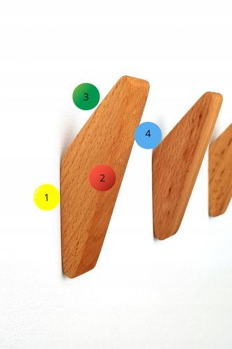 Wieszak z Drewna Litego Bukowego Własnej Roboty na Ścianę Korytarz Wiszący na Arena.pl