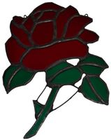 Róża kwiat szkło witrażowe zawieszka dekoracja prezent