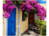 60X50CM GRECKI DOMEK OBRAZ ŚCIAN DREWNIANE