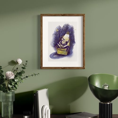 w fotelu - plakat A3 na Arena.pl