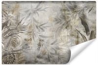 Fototapeta Do Salonu Natura BETON Liście Abstrakcja 180cm x 120cm