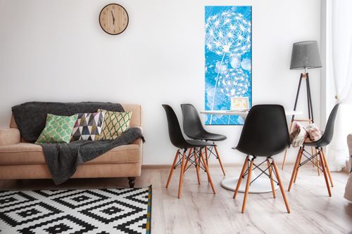 Obraz 40X100 Dmuchawce Abstrakcja Błękitne Tle na Arena.pl