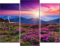 90CM 70 ZEGAR 3 ELEM GÓRSKA ŁĄKA SCIENNY DRUK