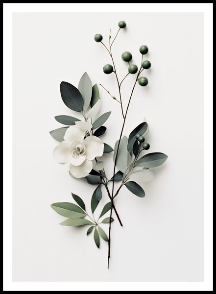 Plakat 64x90cm Papierowy Kwiat zdjęcie 3