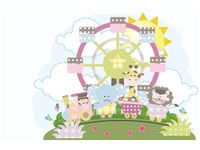 60X40CM PASTELOWE WESOŁE MIASTECZKO OBRAZ