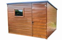 SCHOWEK - DOMEK OGRODOWY 3m x 2m spad tył  okno +  drewnopodobny  ID154