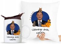 Zestaw Poduszka + Kubek Prezent Andrzej Duda Pis Z Nadrukiem Ze Zdjęciem