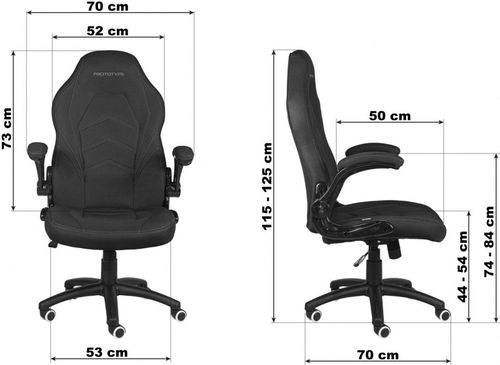 Fotel obrotowy do biurka HYPER BLACK FABRIC na Arena.pl