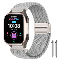 Pasek do Garett Kids Vibe AI 4G opaska bransoleta pleciony 20mm szary mocny