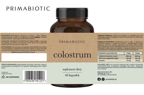 COLOSTRUM PRIMABIOTIC 60 kapsułek na Arena.pl