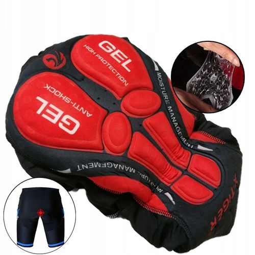 SPODENKI DO JAZDY ROWEREM MĘSKIE DOPASOWANE ŻELOWE na Arena.pl