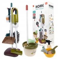 ZESTAW DO SPRZĄTANIA DLA DZIECI ODKURZACZ PIONOWY SSAWKI MOP + AKCESORIA