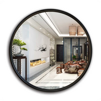 Lustro LOFT  FI80 cm YX-04 czarne ścienne okrągłe łazienkowe do salonu sypialni loftowe Industrialne minimalistyczne