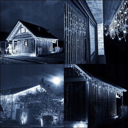 SOPLE LED 500 BIAŁE ZIMNE + FLASH 18m Kurtyna Świetlna Zewnętrzna HIT na Arena.pl