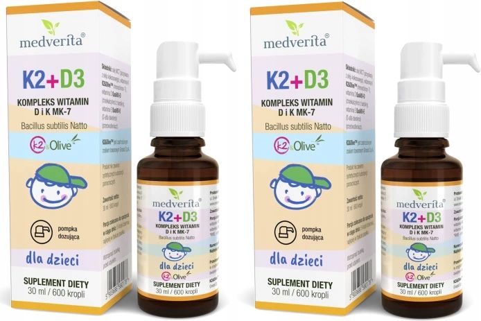 Medverita Witamina K2 MK-7 + D3 dla dzieci 60 ml zdjęcie 1